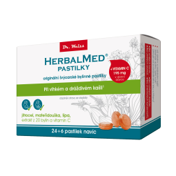 DR. WEISS Herbalmed jitrocel mateřídouška lípa 24+6 pastilek