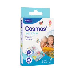 COSMOS Aqua Fun vodotěsné náplasti 2 velikosti 12 ks