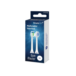 SIMPLYMED Gum Master Náhradní hlavice k sonickému kartačku DT1013B bílé 2 ks