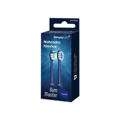 SIMPLYMED Gum Master Náhradní hlavice k sonickému kartačku DT1013B modré 2 ks