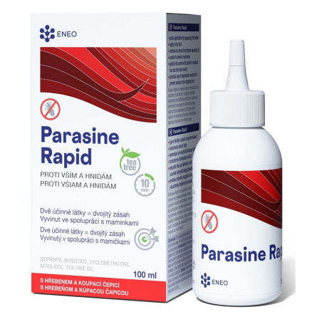 ENEO Parasine Rapid 100 ml + speciální hřeben + čepice