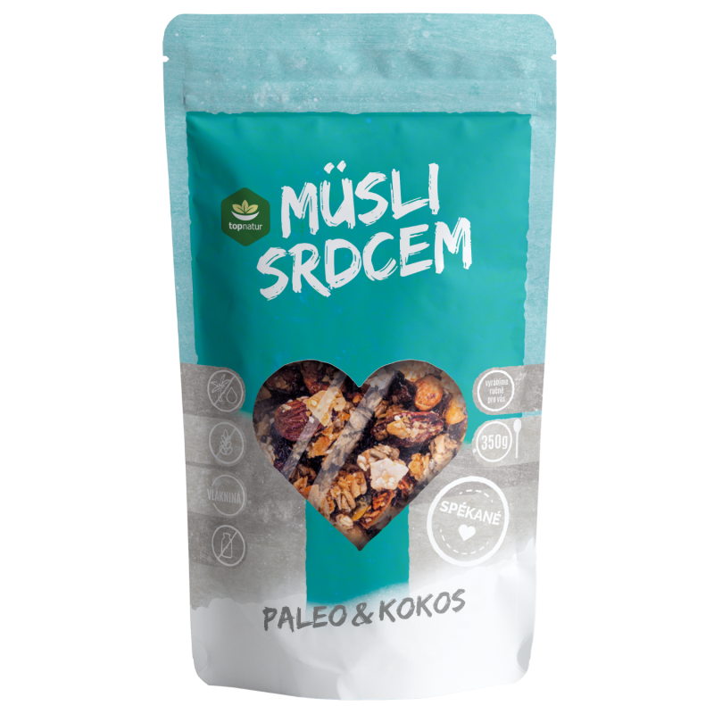TOPNATUR Müsli srdcem paleo a kokos 350 g