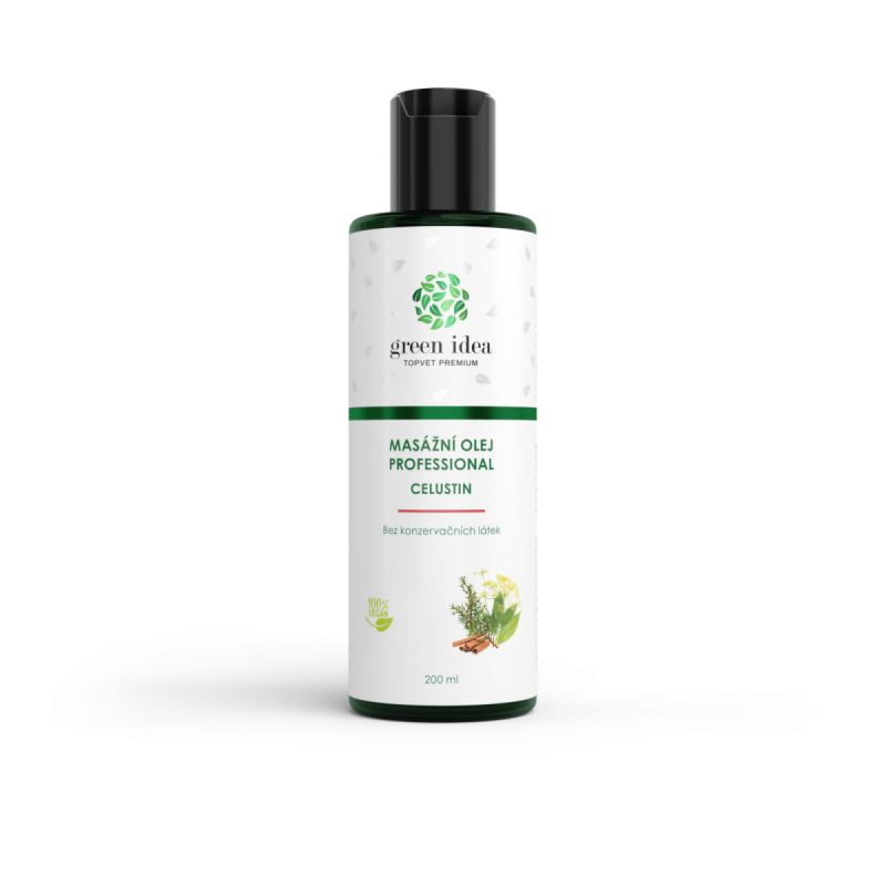 GREEN IDEA Celustin masážní olej 200 ml