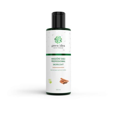 GREEN IDEA Skořicový masážní olej 200 ml