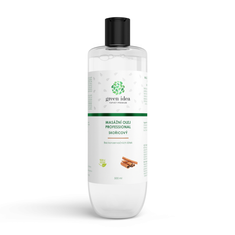 GREEN IDEA Skořicový masážní olej 500 ml