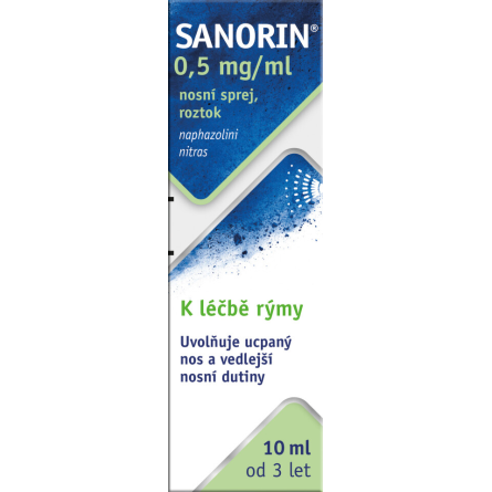 SANORIN 0,5 mg/ml nosní sprej 10 ml