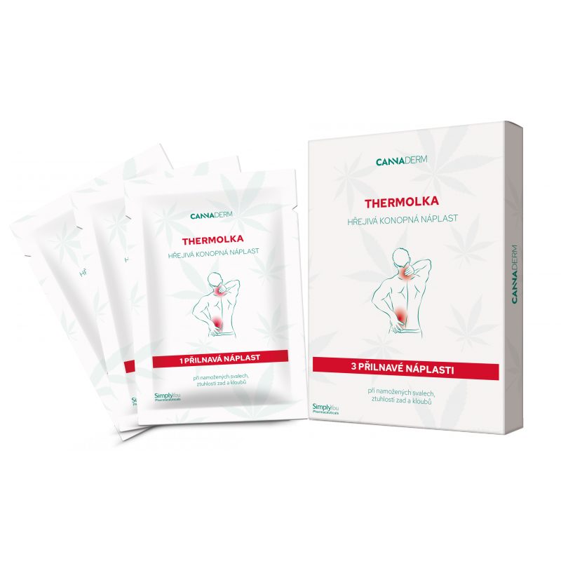 Cannaderm Thermolka Hřejivá konopná náplast 3 ks
