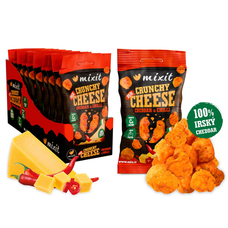 MIXIT Křupavý sýr do kapsy - Irský cheddar & chilli 20 g