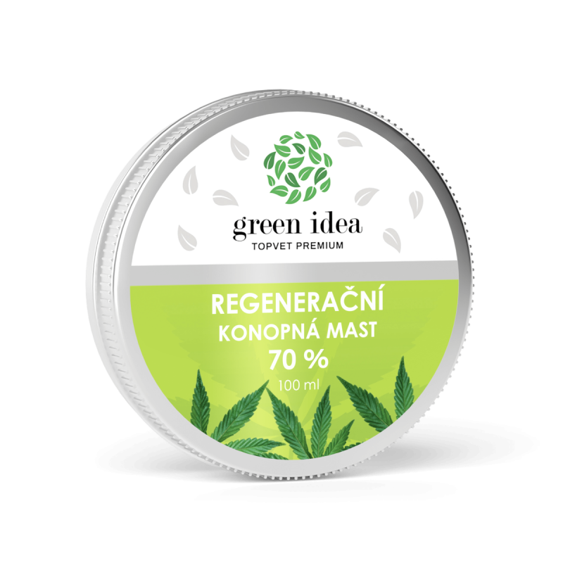 GREEN IDEA Konopná regenerační mast 70% 100 ml
