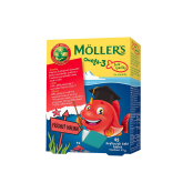MÖLLER´S Omega 3 želé rybičky příchuť malina 45 ks
