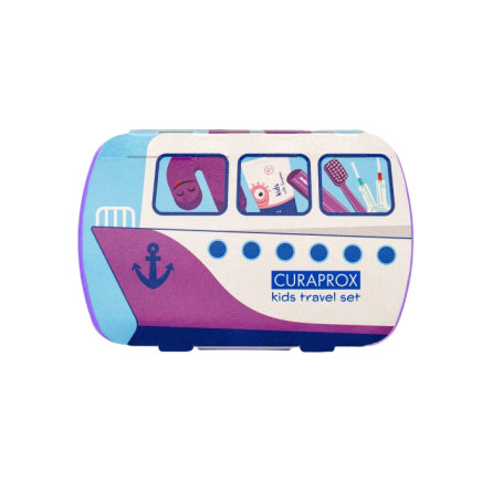 CURAPROX Travel set KIDS fialový