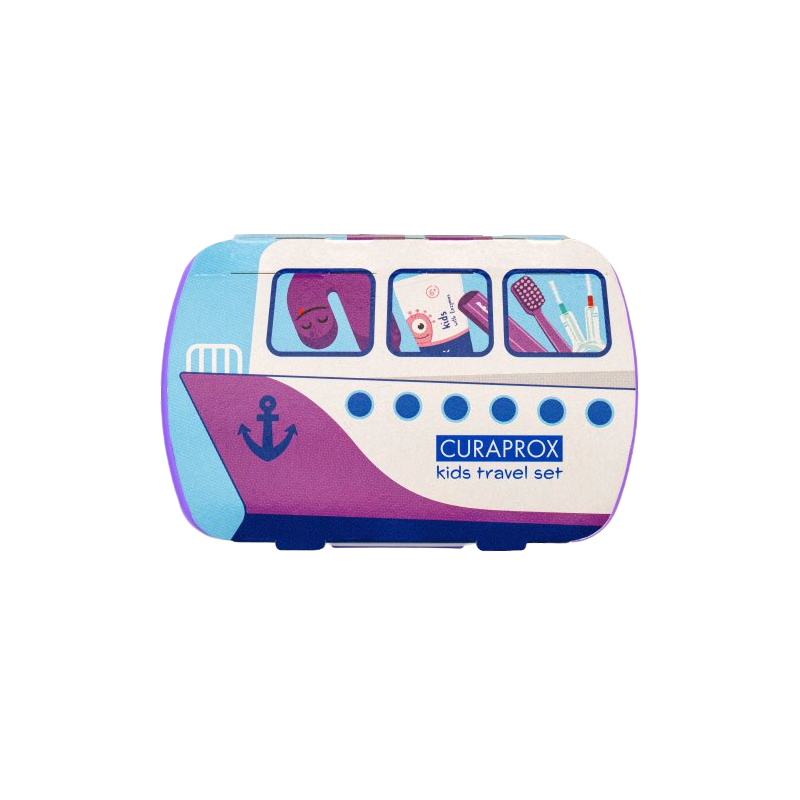 CURAPROX Travel set KIDS fialový