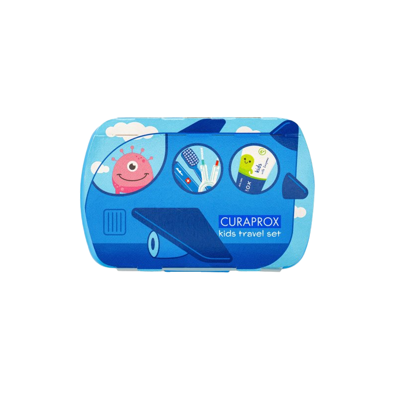CURAPROX Travel set KIDS modrý