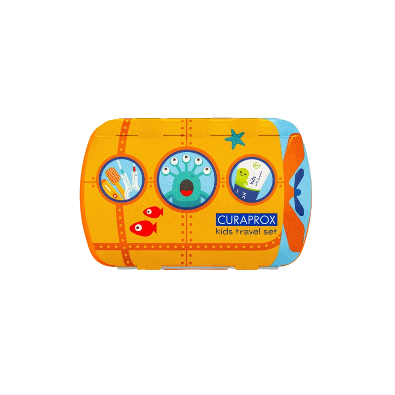 CURAPROX Travel set KIDS oranžový
