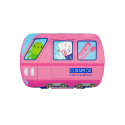 CURAPROX Travel set KIDS růžový