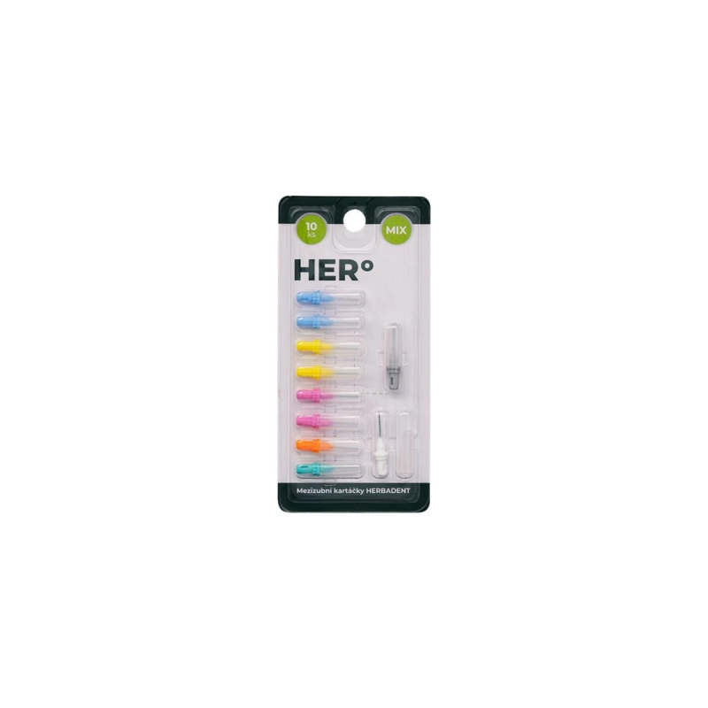 HERBADENT HER° Mezizubní kartáček MIX 10 ks