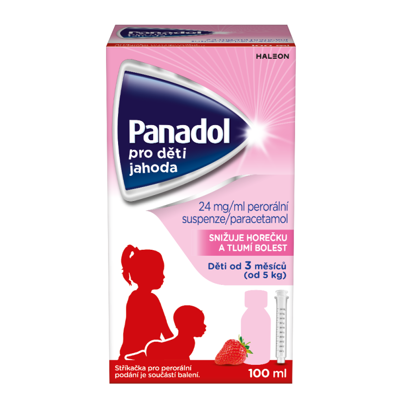 PANADOL Pro děti jahoda 24 mg/ml suspenze 100 ml