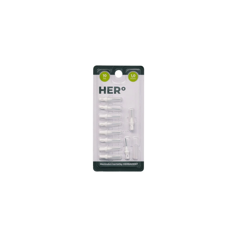 HERBADENT HER° Mezizubní kartáček 1,0 mm bílý 10 ks