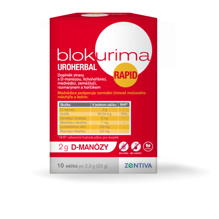 BLOKURIMA Uroherbal Rapid 2 g D-manózy 10 sáčků