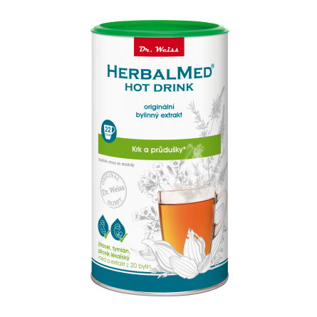 DR. WEISS Herbalmed Hot Drink krk a průdušky 180 g