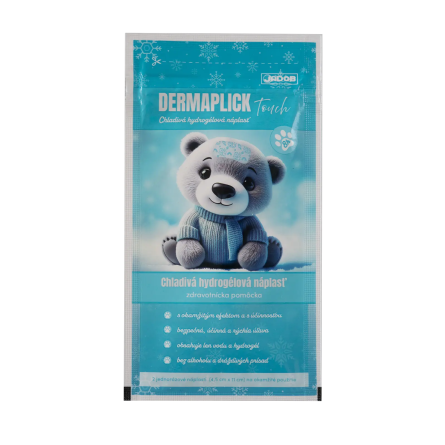 Jadob DERMAPLICK Touch chladivá hydrogelová náplast 4.5x11cm 2 ks