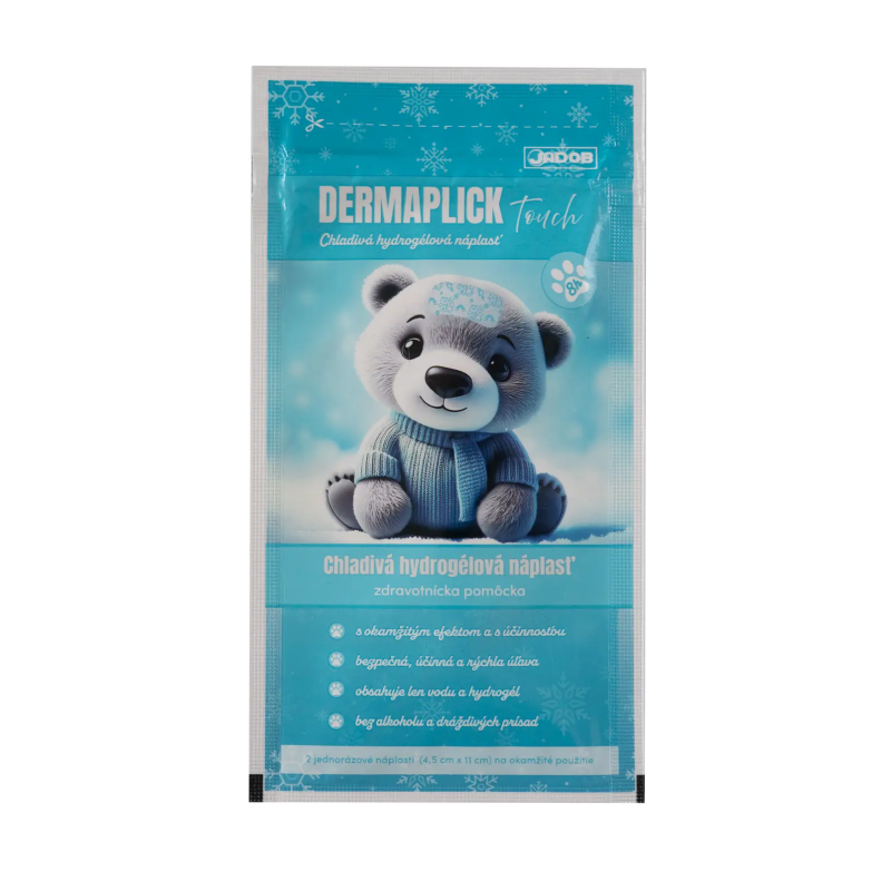 Jadob DERMAPLICK Touch chladivá hydrogelová náplast 4.5x11cm 2 ks