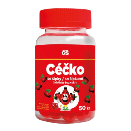 GS Céčko se šípky želatinky bez cukru 50 ks