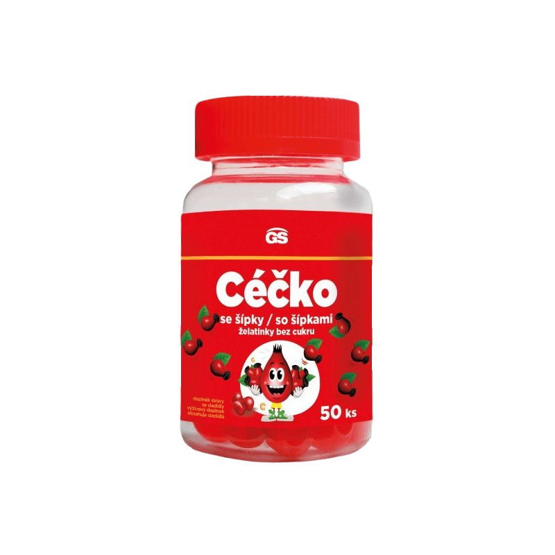 GS Céčko se šípky želatinky bez cukru 50 ks