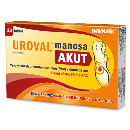 UROVAL Manosa akut 10 tablet