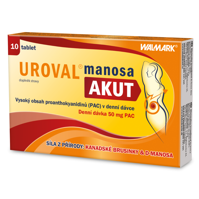UROVAL Manosa akut 10 tablet
