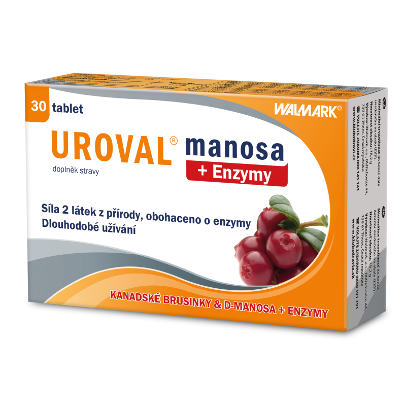 UROVAL Manosa + enzymy 30 tablet