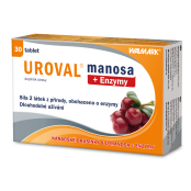 UROVAL Manosa + enzymy 30 tablet