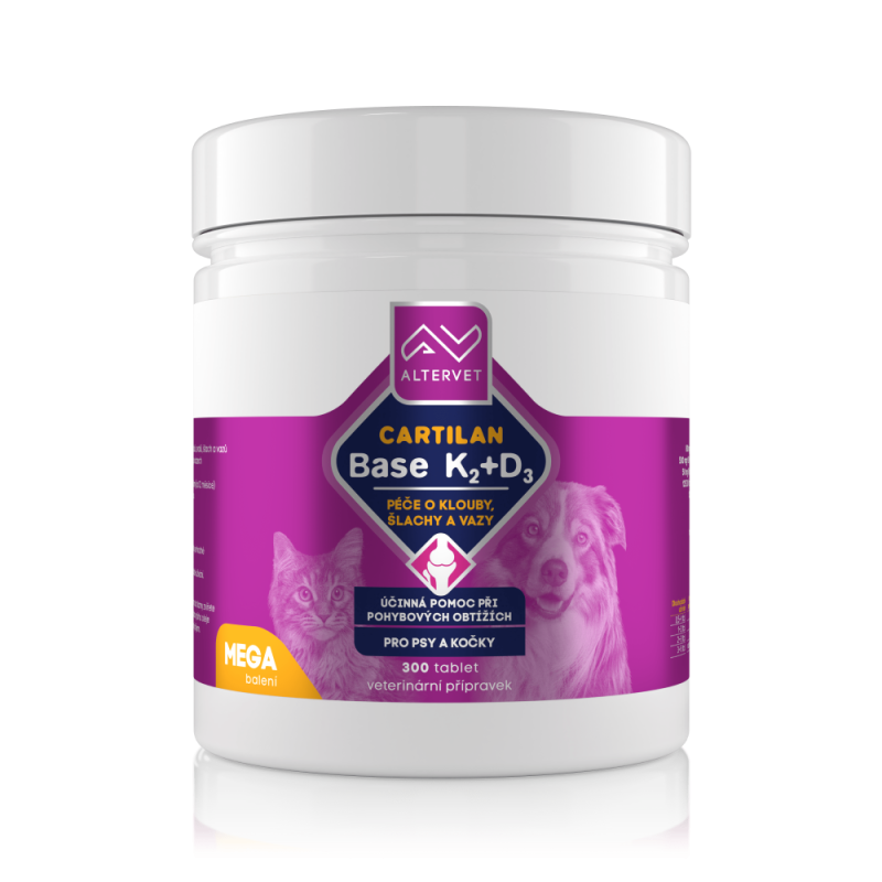 ALTERVET CARTILAN Base K2+D3 MEGA 300 tablet