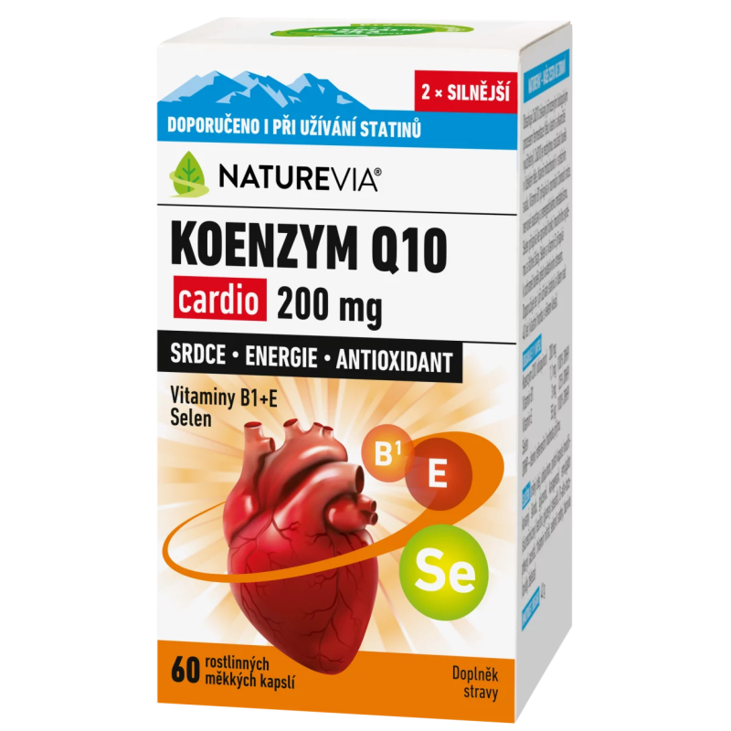 NATUREVIA Koenzym Q10 Cardio 200 mg 60 kapslí