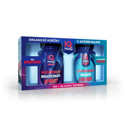 IQ MAG Organic Magnesium Sport + Energy 140+40 tobolek