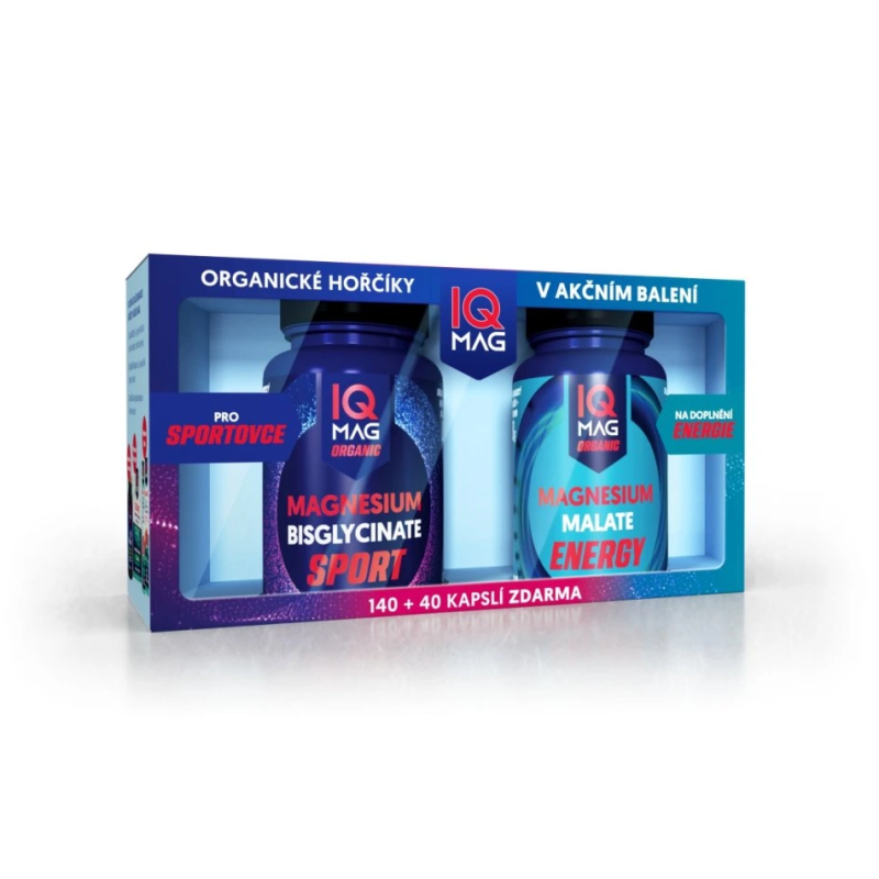 IQ MAG Organic Magnesium Sport + Energy 140+40 tobolek