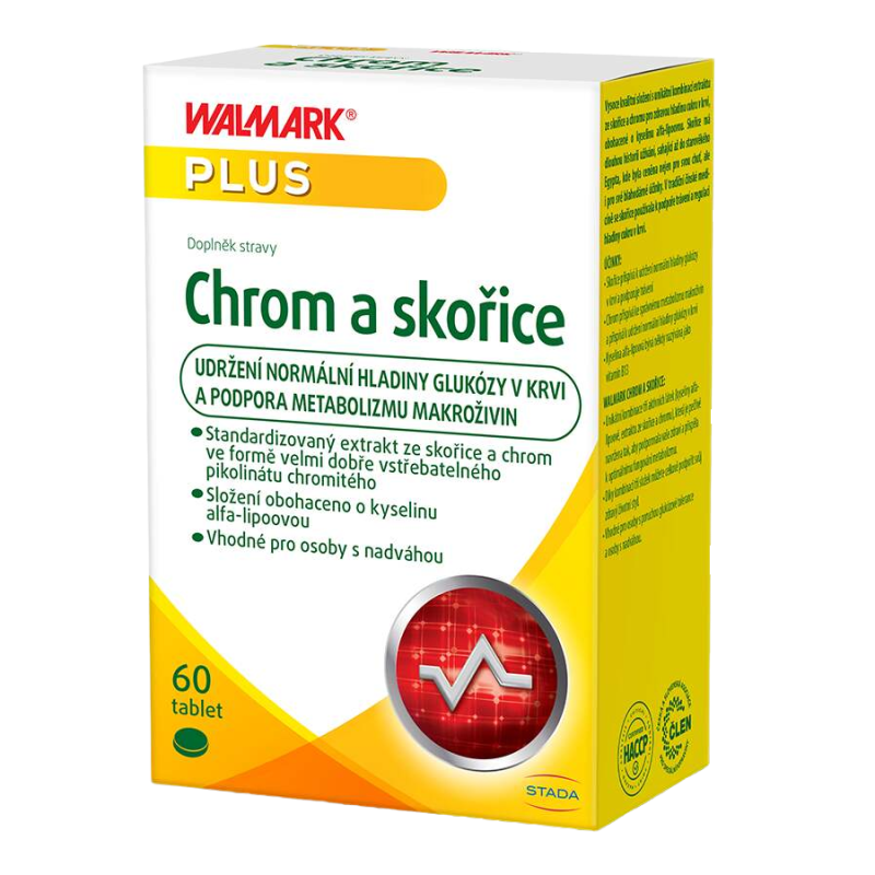 WALMARK Chrom a skořice 60 tablet
