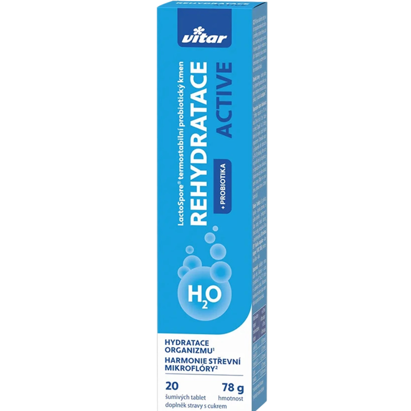 VITAR Rehydratace Active + probiotika 20 šumivých tablet