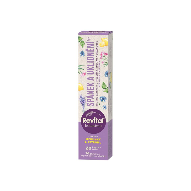 REVITAL Botanicals Spánek a uklidnění 20 šumivých tablet REVITAL Botanicals Spánek a uklidnění 20 šumivých tablet