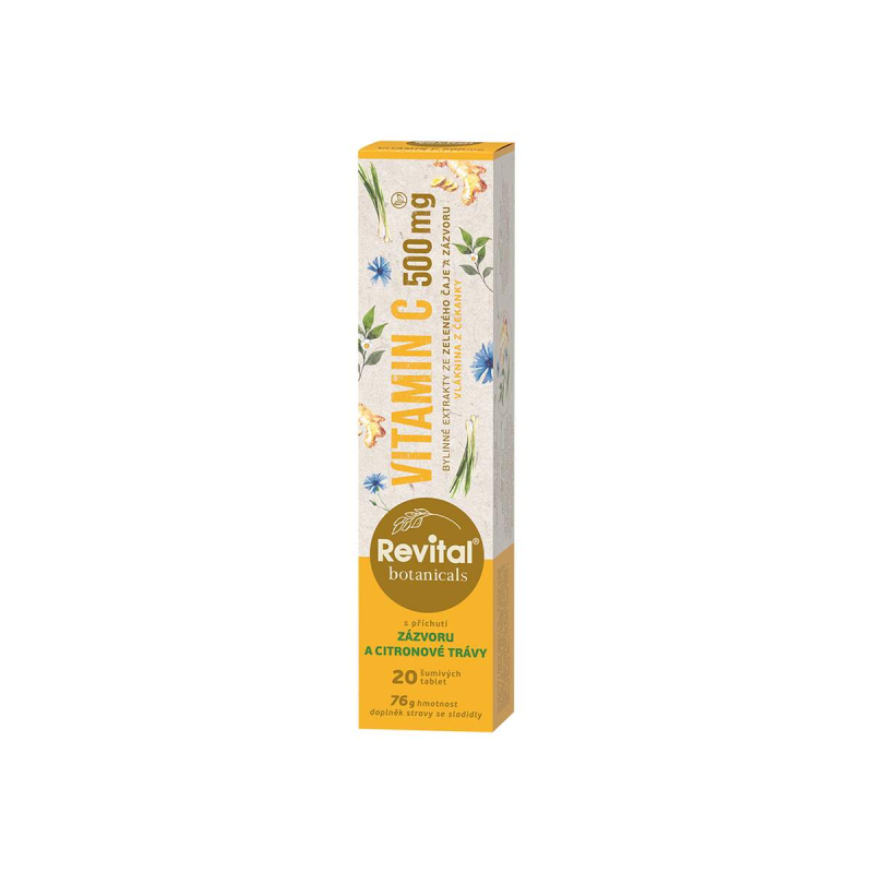 REVITAL Botanicals Vitamin C 500 mg 20 šumivých tablet
