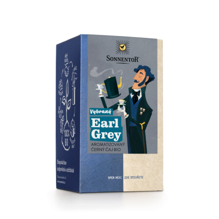 SONNENTOR Vybraný Earl Grey černý čaj Bio 18 nálevových sáčků