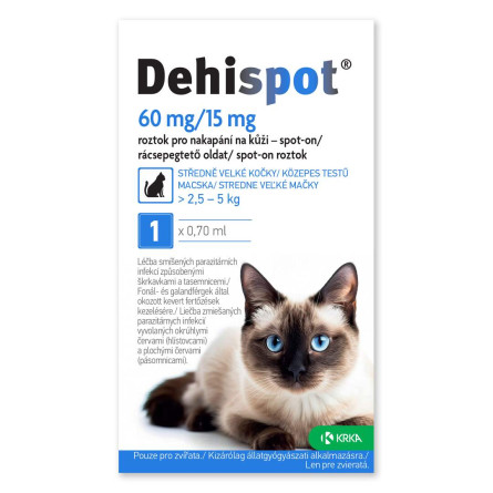 Dehispot 60 mg/15 mg spot-on 1x0,70 ml
