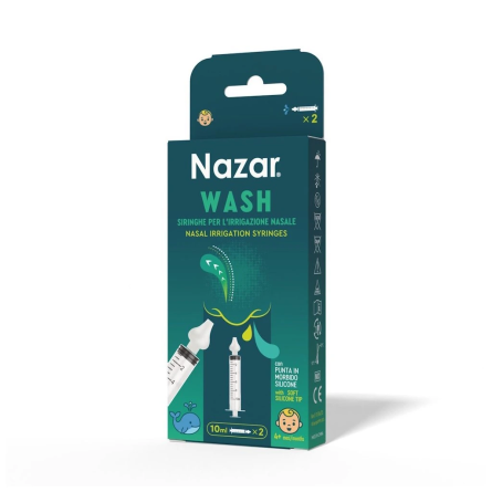 NAZAR Wash Stříkačky na výplach nosu 10 ml 2 ks