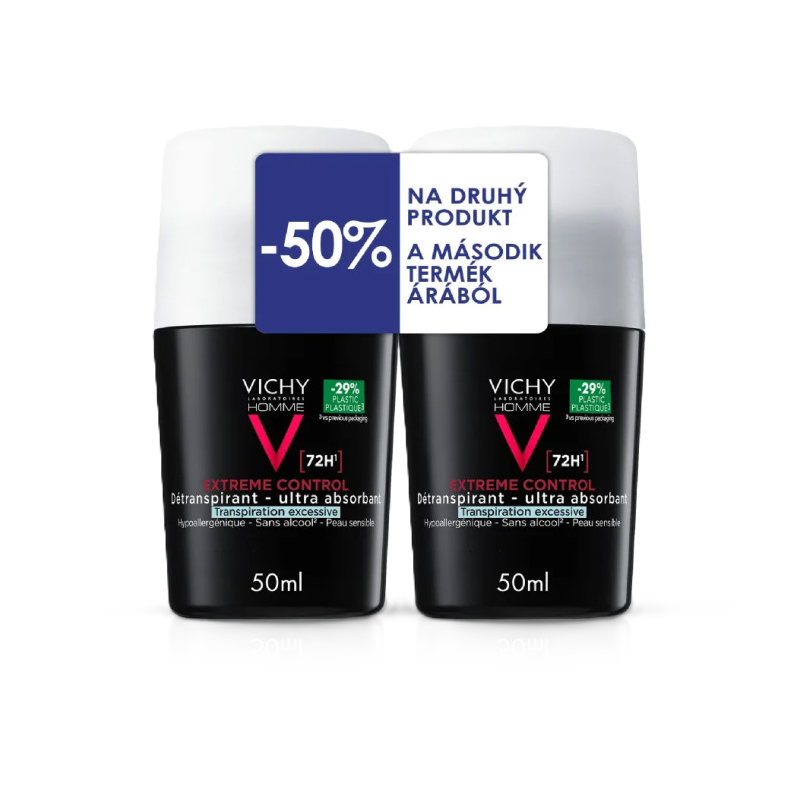 VICHY Homme Extreme Control Antiperspirant 2x50 ml VICHY Homme Extreme Control Antiperspirant 2x50 ml