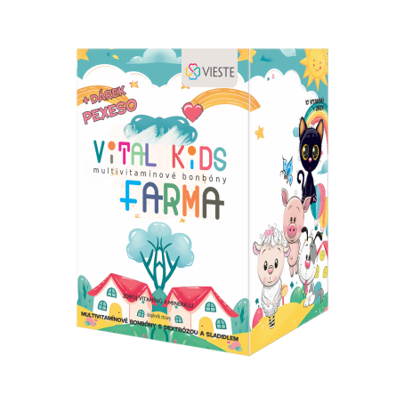 VIESTE Vital Kids FARMA Multivitaminové bonbóny 12x12 ks + pexeso