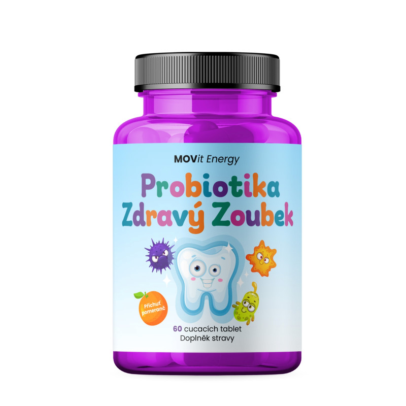 MOVIT ENERGY Probiotika Zdravý zoubek 60 cucavých tablet