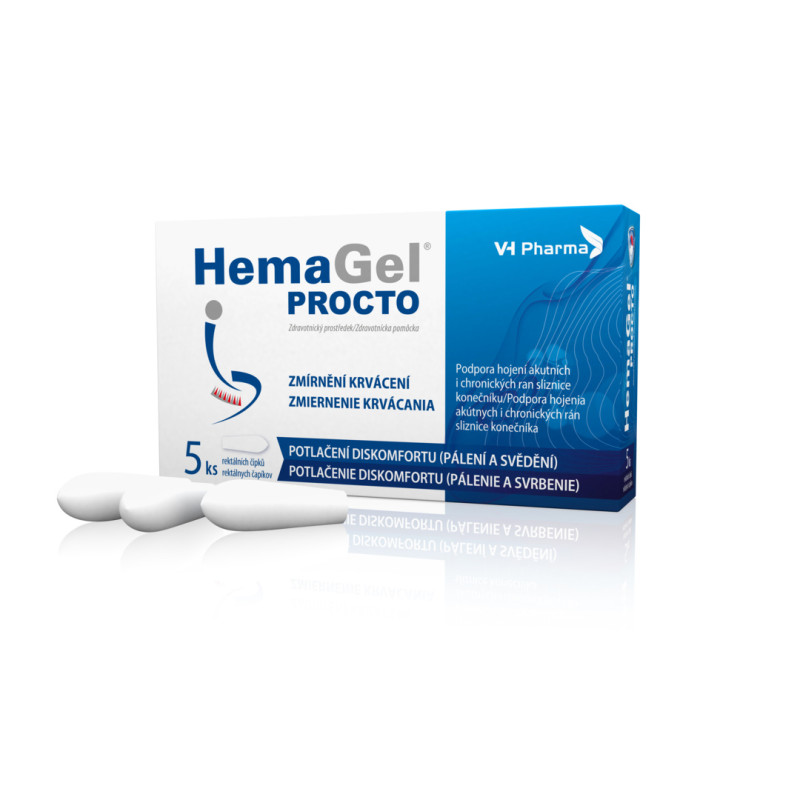 Hemagel procto čípky 5 ks Hemagel procto čípky 5 ks