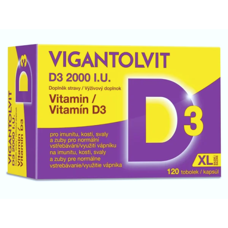 VIGANTOLVIT Vitamin D3 2000 I.U. 120 tobolek