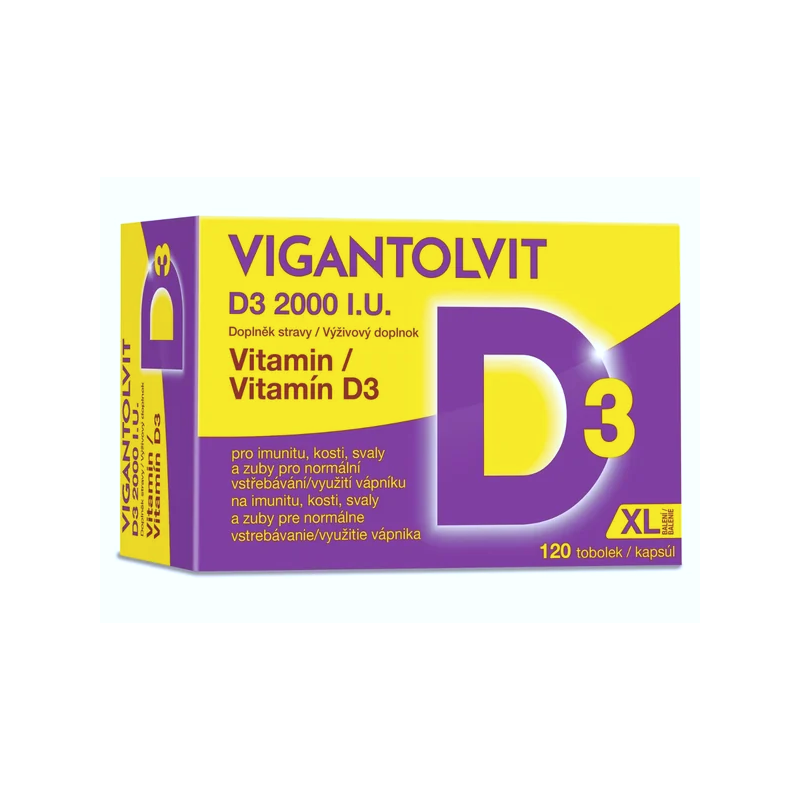 VIGANTOLVIT Vitamin D3 2000 I.U. 120 tobolek