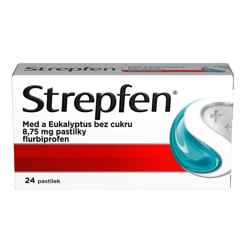 STREPFEN Med a Eukalyptus bez cukru 8,75 mg 24 pastilek STREPFEN Med a Eukalyptus bez cukru 8,75 mg 24 pastilek